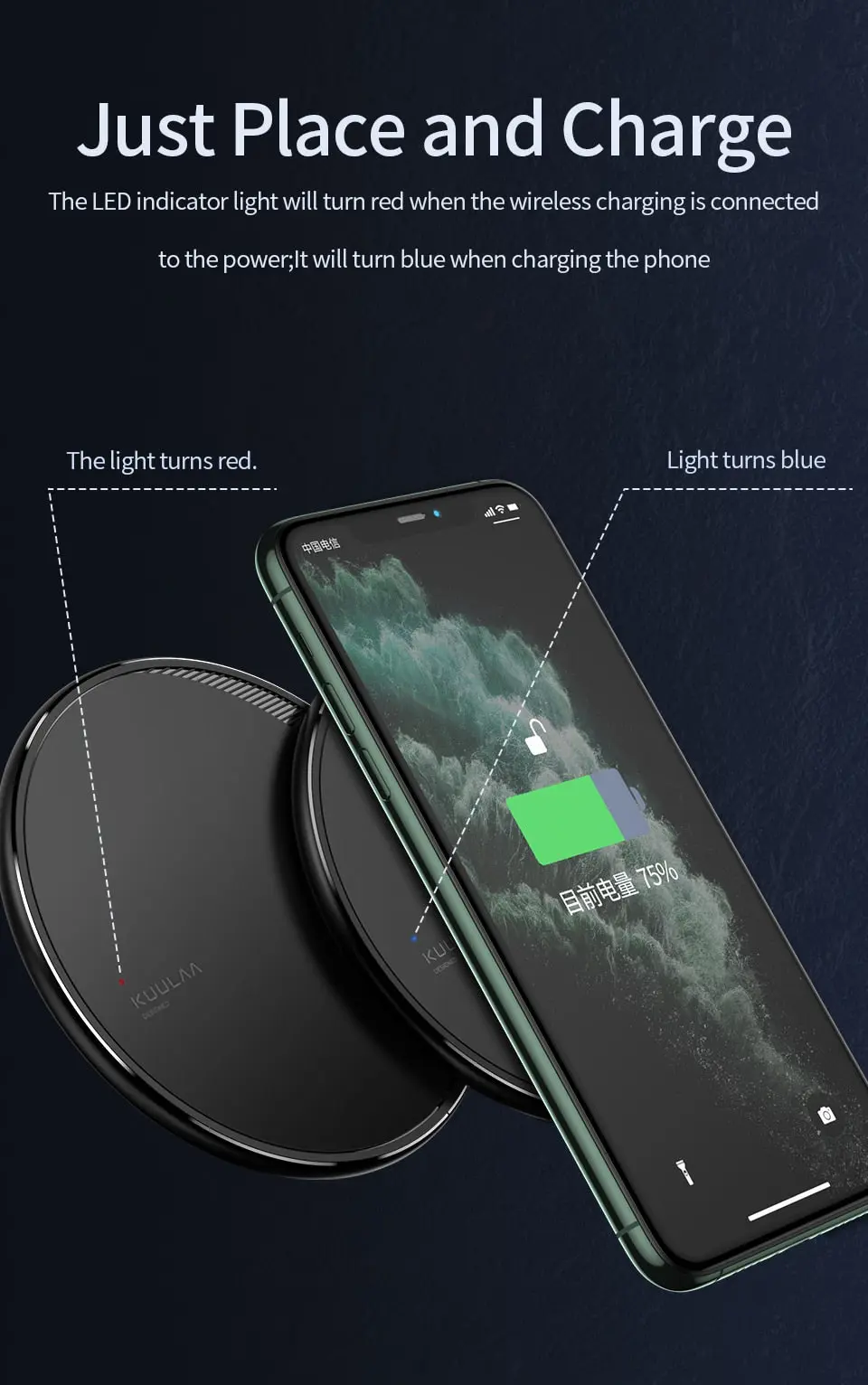 Quick Wireless Charger, USB Type, Mobile Phone -10 W Wireless Charger