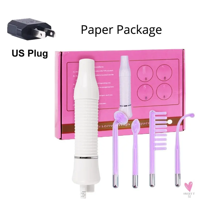 High Frequency Facial Machine, Remove Wrinkles, Acne Tool, Skin Beauty Spa, Electrotherapy Wand Glass  for Women