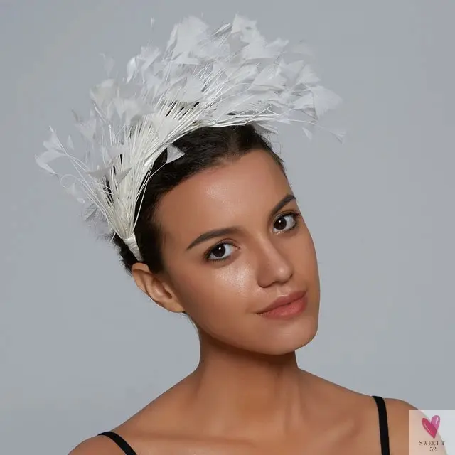 Colorful Feather Hair Hoop, Masquerade Vintage Headband, Party/Dancing/Photograph Hair Accessories