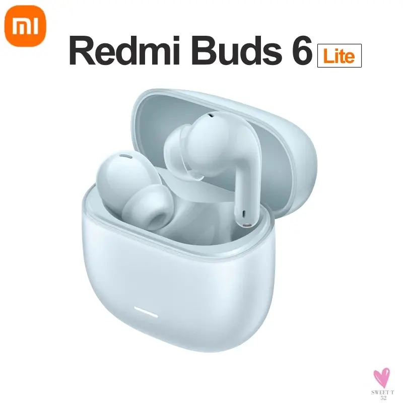 Wireless Bluetooth Earphones - 100% Original Xiaomi Redmi Buds 6 Lite Youth Version Two Earphones, 40Db Noise Cancellation