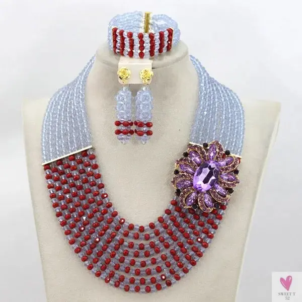African Beads Jewelry Set - Nigerian Wedding African Beads Jewelry