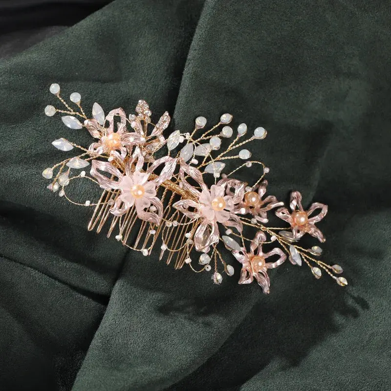 Silver/Gold/Pearl/Rhinestone Hair Accessories, Crystal Bridal Headdress/Hair Combs for Women & Girls