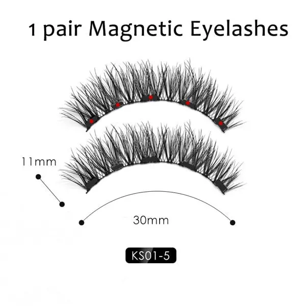 Double Layer Magnetic False Eyelashes & Eye Liner With Tweezers for Women and Girls