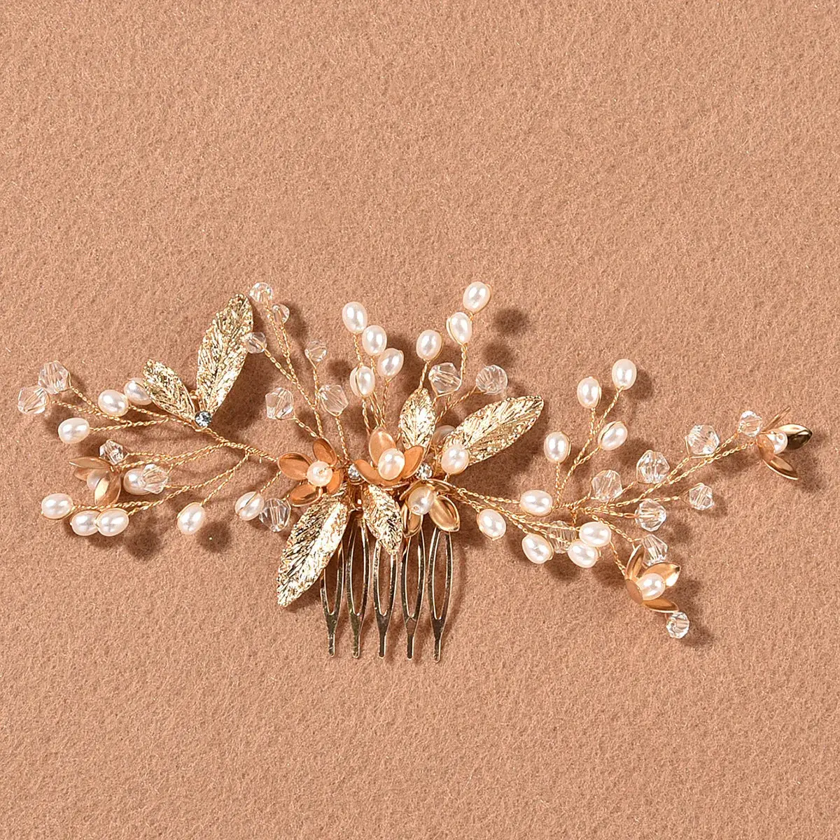 Silver/Gold/Pearl/Rhinestone Hair Accessories, Crystal Bridal Headdress/Hair Combs for Women & Girls