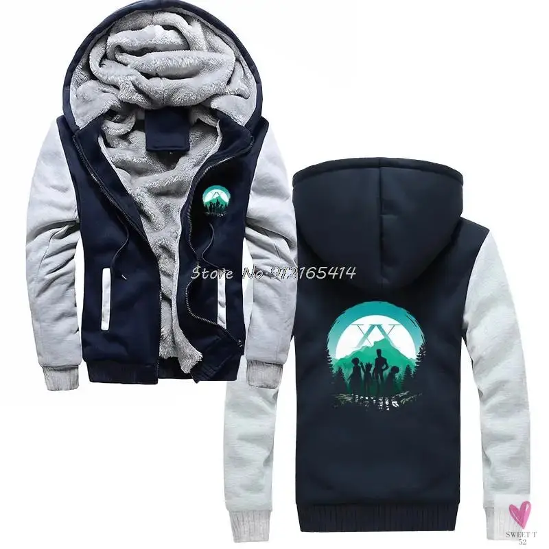 Men's Oversized Hoodie for Winter. Thick, Warm, Zippered Jacket. Bomber Style, Streetwear Hoodie