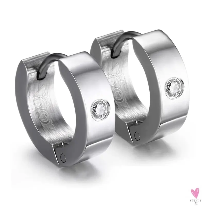 Cute Hoop Earrings for Women/Men, Stainless Steel Ear Cuff - Huggie Jewelry
