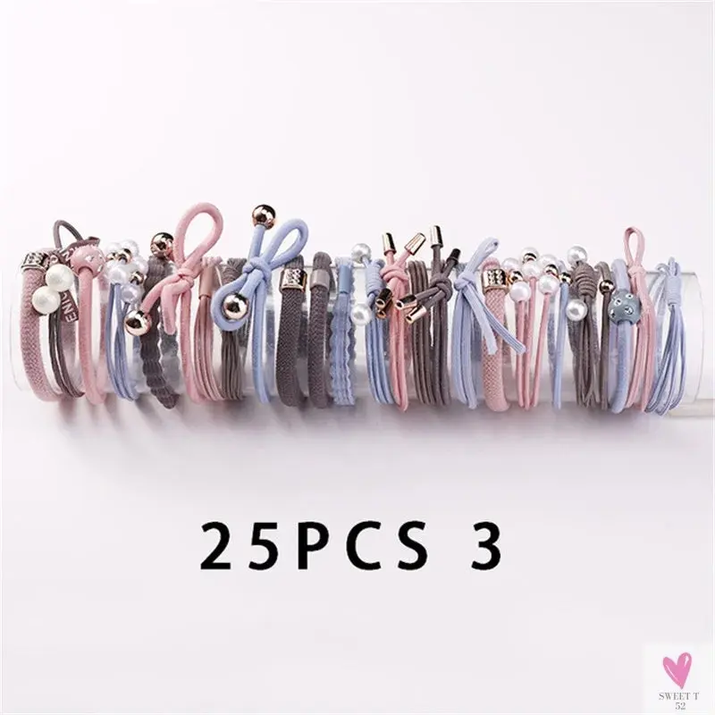 Teens Scrunchy Elastic Hair Bands/Ponytail Holder for Girls - Rubber Rope Ties, Gum Headwear, Scrunchies, Hair Accessories