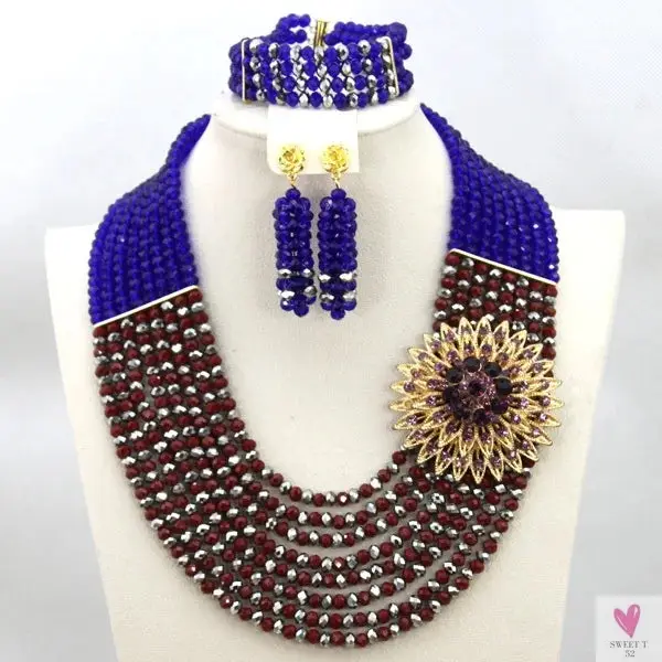African Beads Jewelry Set - Nigerian Wedding African Beads Jewelry