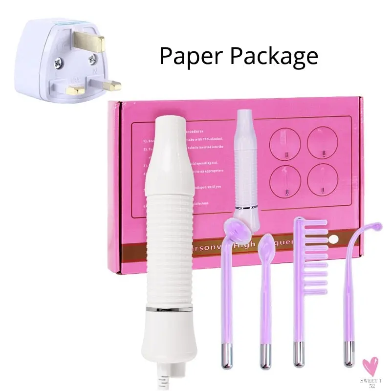 High Frequency Facial Machine, Remove Wrinkles, Acne Tool, Skin Beauty Spa, Electrotherapy Wand Glass  for Women