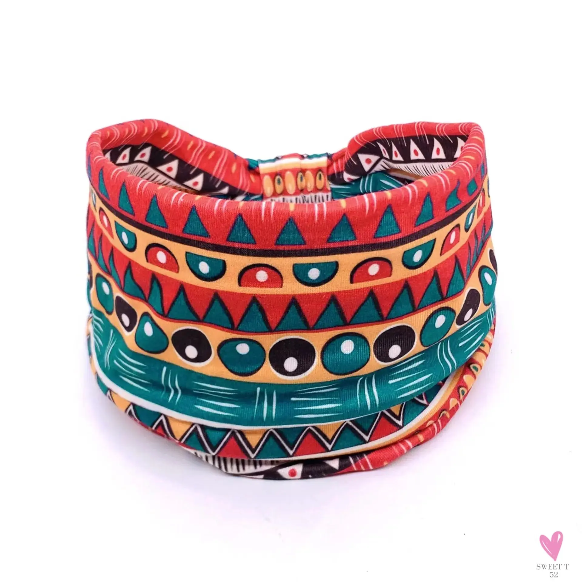African and Bohemian Twisted Wide Cotton Stretch Headbands for Women & Girls - Headwrap/Turban Headwear, Bandana Headbands