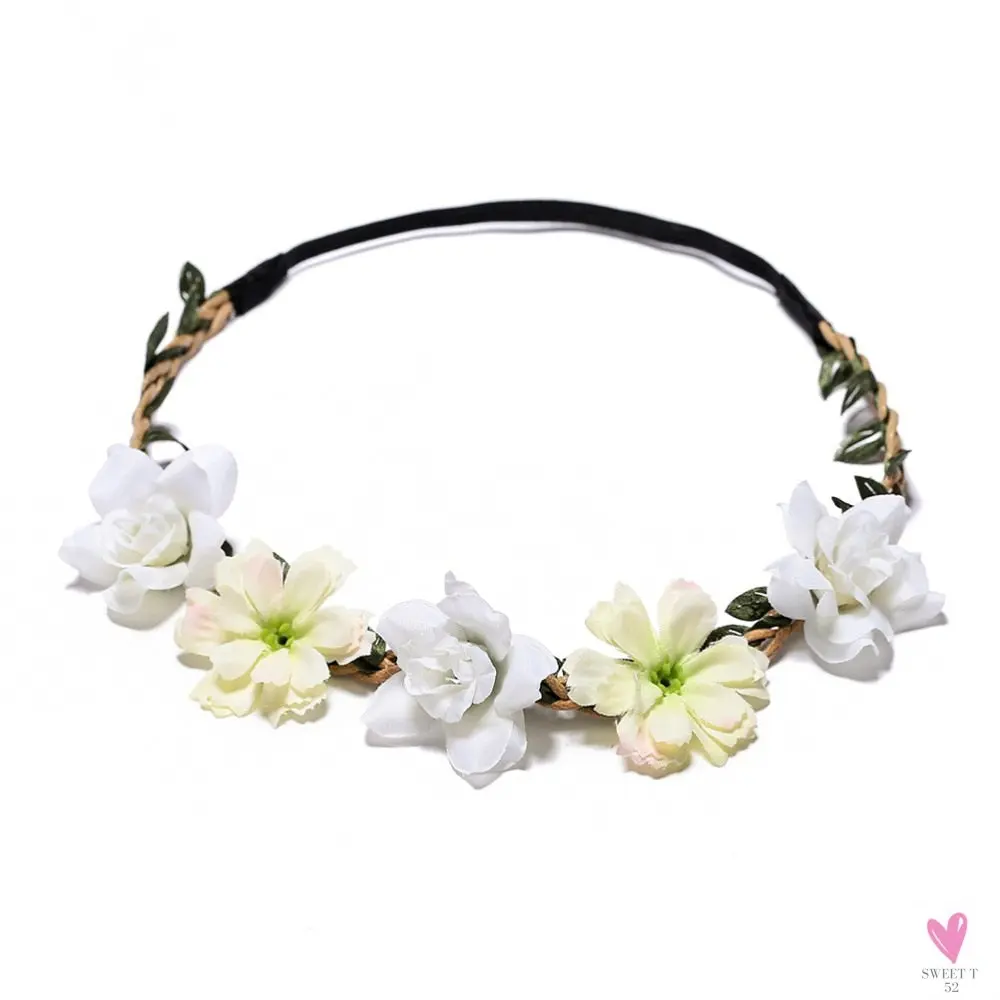 1 Piece Floral Garland, Princess Head Wreath/Crown Head Wear for Women and Girls