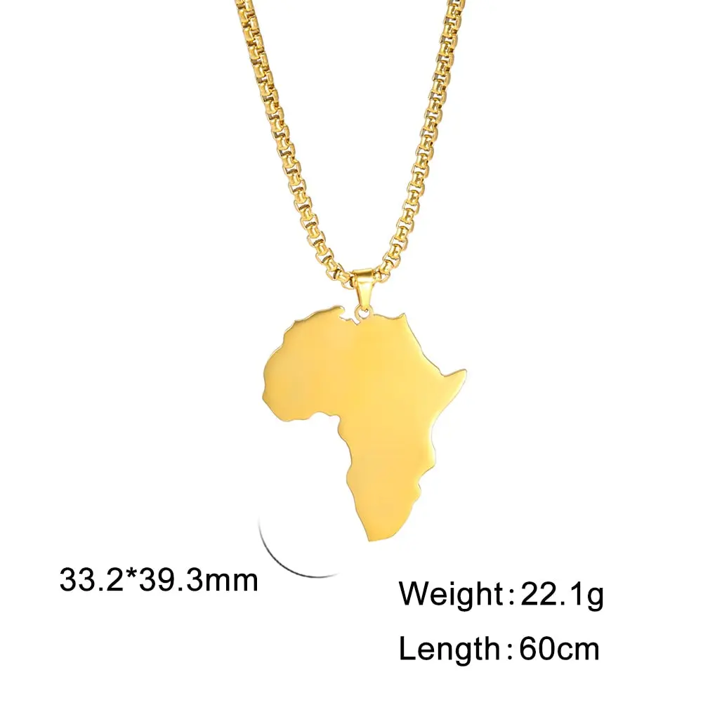 Mama Africa Necklace for Women/Men/Boys & Girls, Pendant Style, in Gold & Silver