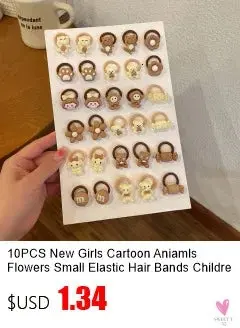 Girl's Colorful Ponytail Wig Headbands - Rubber Bands Headwear - Kids Hair Accessories/Hair Ornament