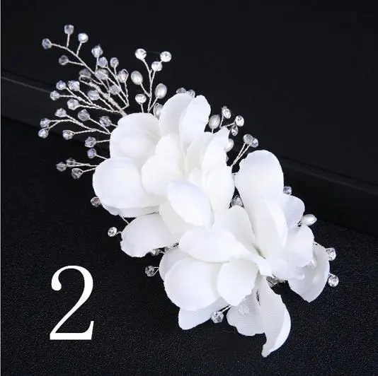 White Flower Combs for Women and Girls - Elegant Fashionable Hair Combs in Lace