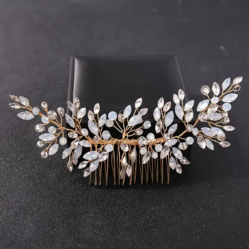 Luxury Crystal Pearl Flower Hair Comb/Headband/Tiara For Women & Girls - Bridal Wedding Hair Accessories/Hair Jewelry
