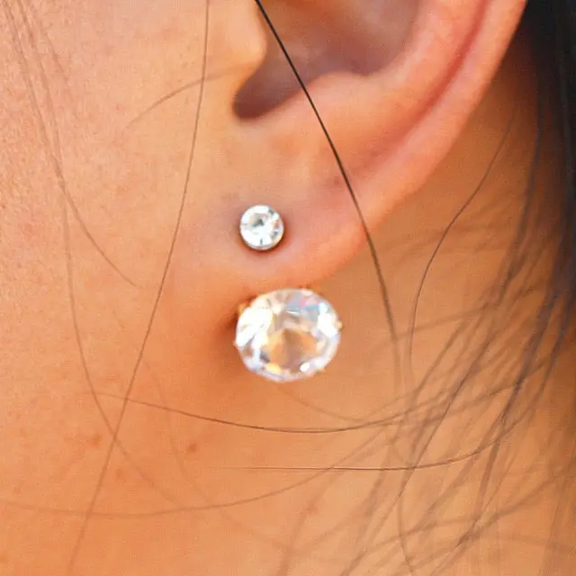 Simulated Pearl/Crystal Stud Earrings In Intricate Patterns for Women and Girls