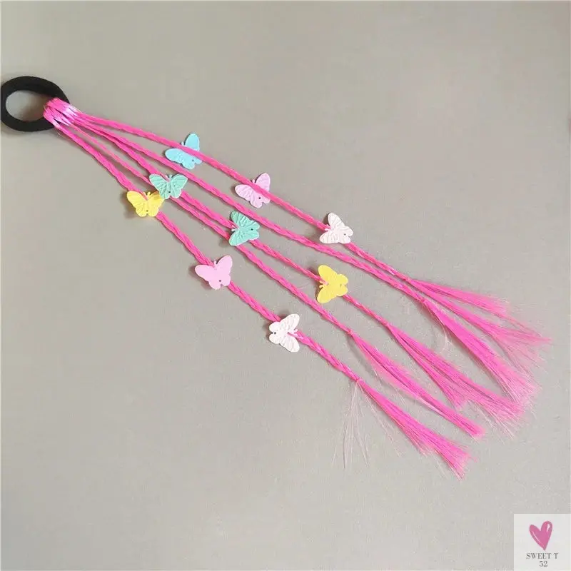 Girl's Colorful Ponytail Wig Headbands - Rubber Bands Headwear - Kids Hair Accessories/Hair Ornament