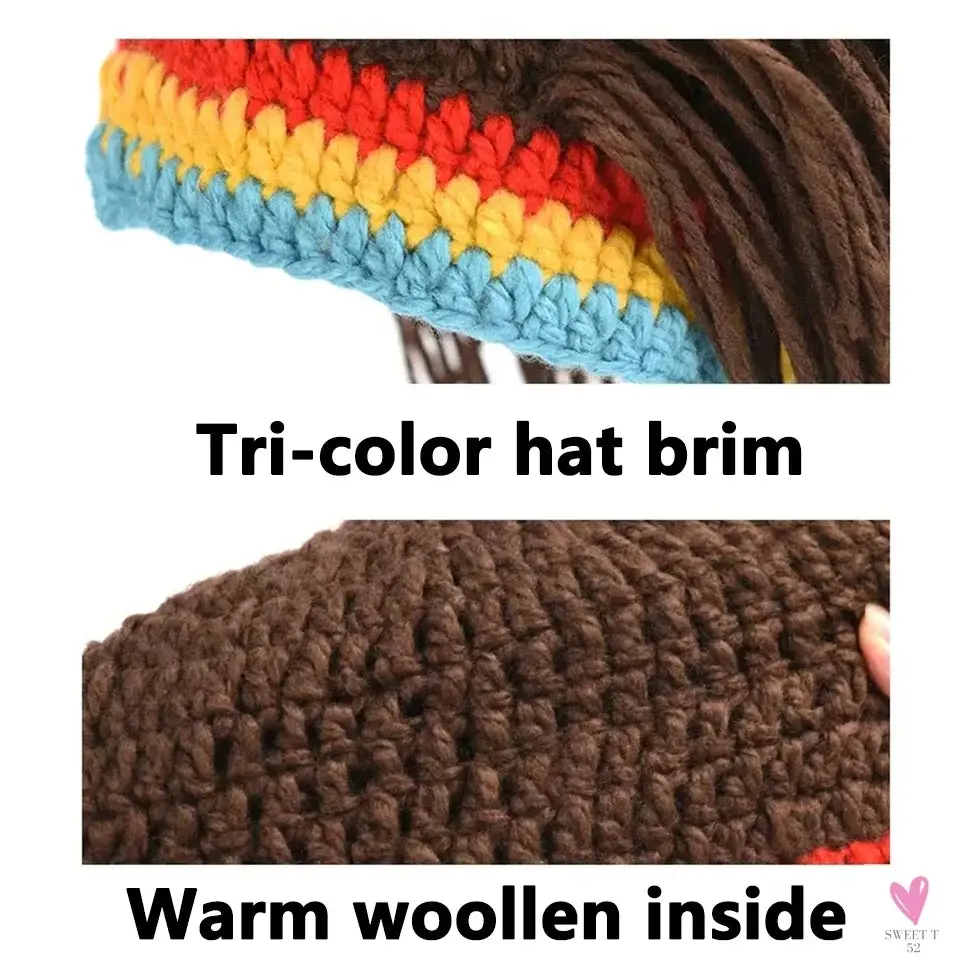 Headband Wig/Cap, Beanie Hat, Handmade Cap, Reggae Style Dreadlocks, Unisex, Synthetic Fibers Headband Wig/Cap