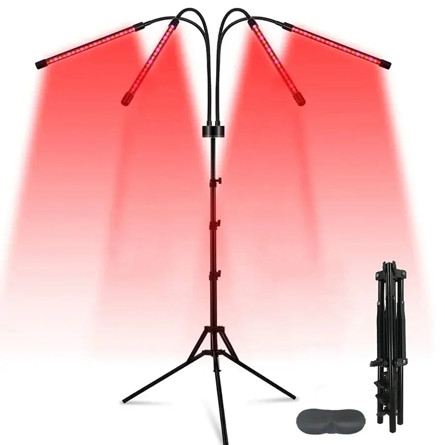 4/5 Head Red Light Therapy with Stand to Promote Metabolism, Weight Loss, Wrinkles, Anti-Aging