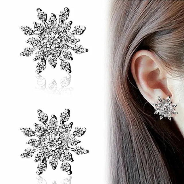 Simulated Pearl/Crystal Stud Earrings In Intricate Patterns for Women and Girls