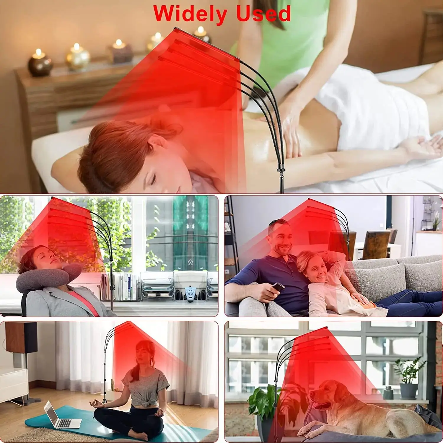 4/5 Head Red Light Therapy with Stand to Promote Metabolism, Weight Loss, Wrinkles, Anti-Aging