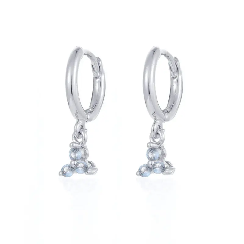 Gold Color Cute Water Drop Earrings For Women & Girls - Zircon Piercing Huggies/Hoop Dangle Earrings