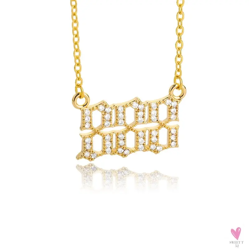 Zodiac Necklace For Women - 12 Constellation Crystal English Letter Choker Necklace