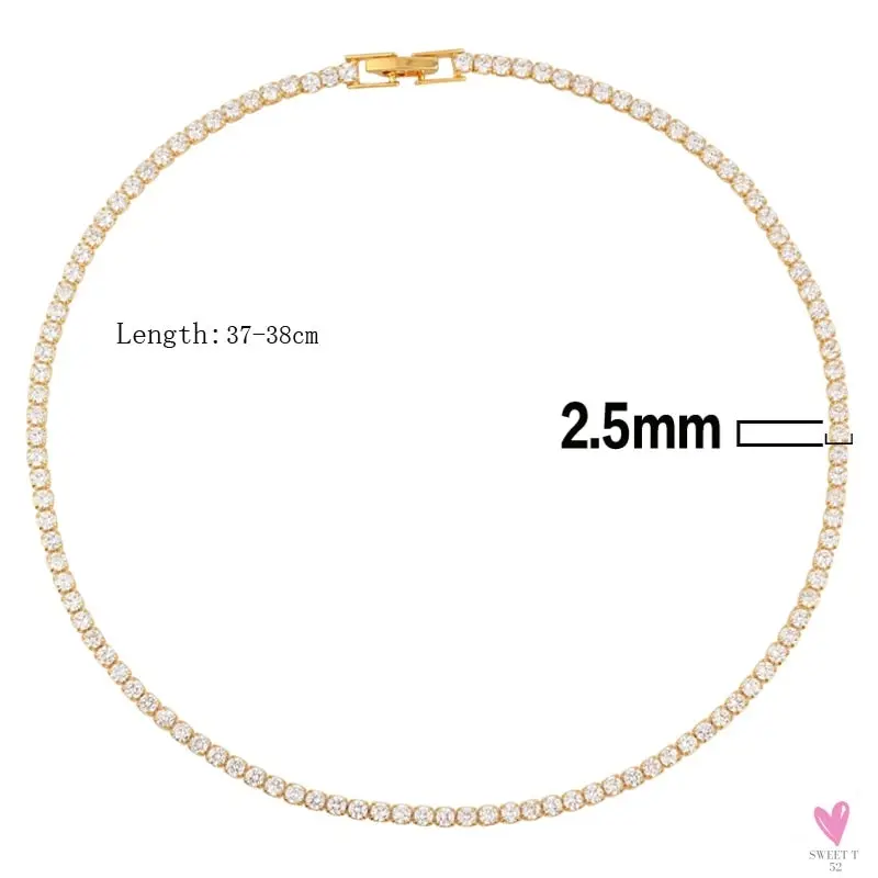 Rainbow Cubic Zirconia Waterdrop Choker Charm Necklaces - Charming Woman's Wedding, Party, Birthday Choker Jewelry or Gift