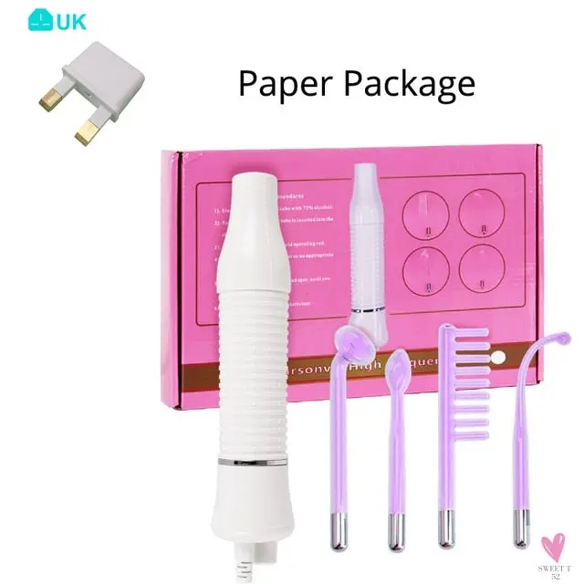 High Frequency Facial Machine, Remove Wrinkles, Acne Tool, Skin Beauty Spa, Electrotherapy Wand Glass  for Women