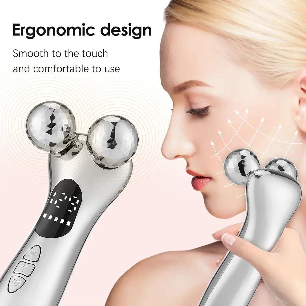 Electric Facial Micro-current Beauty Device, Face Lift Roller/Massager/Skin Tightening