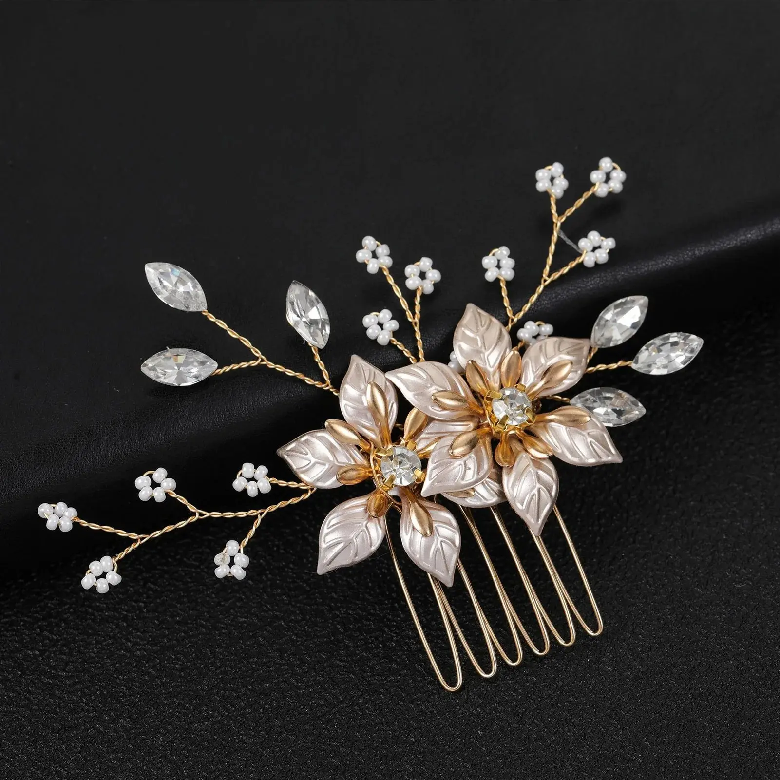 Silver/Gold/Pearl/Rhinestone Hair Accessories, Crystal Bridal Headdress/Hair Combs for Women & Girls