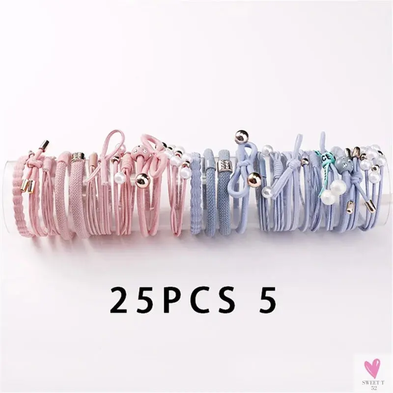 Teens Scrunchy Elastic Hair Bands/Ponytail Holder for Girls - Rubber Rope Ties, Gum Headwear, Scrunchies, Hair Accessories