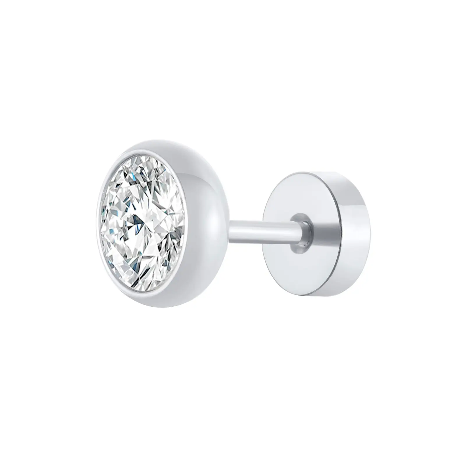 Stud Earrings in Stainless Steel for Men and Women - Hip Hop Earrings