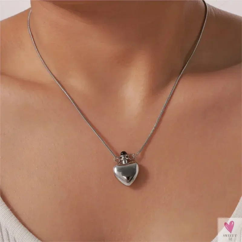 Stainless Steel Heart Pendant Necklace for Women  & Girls. Fashion Fine Chain Necklace, Gold Plated Jewelry