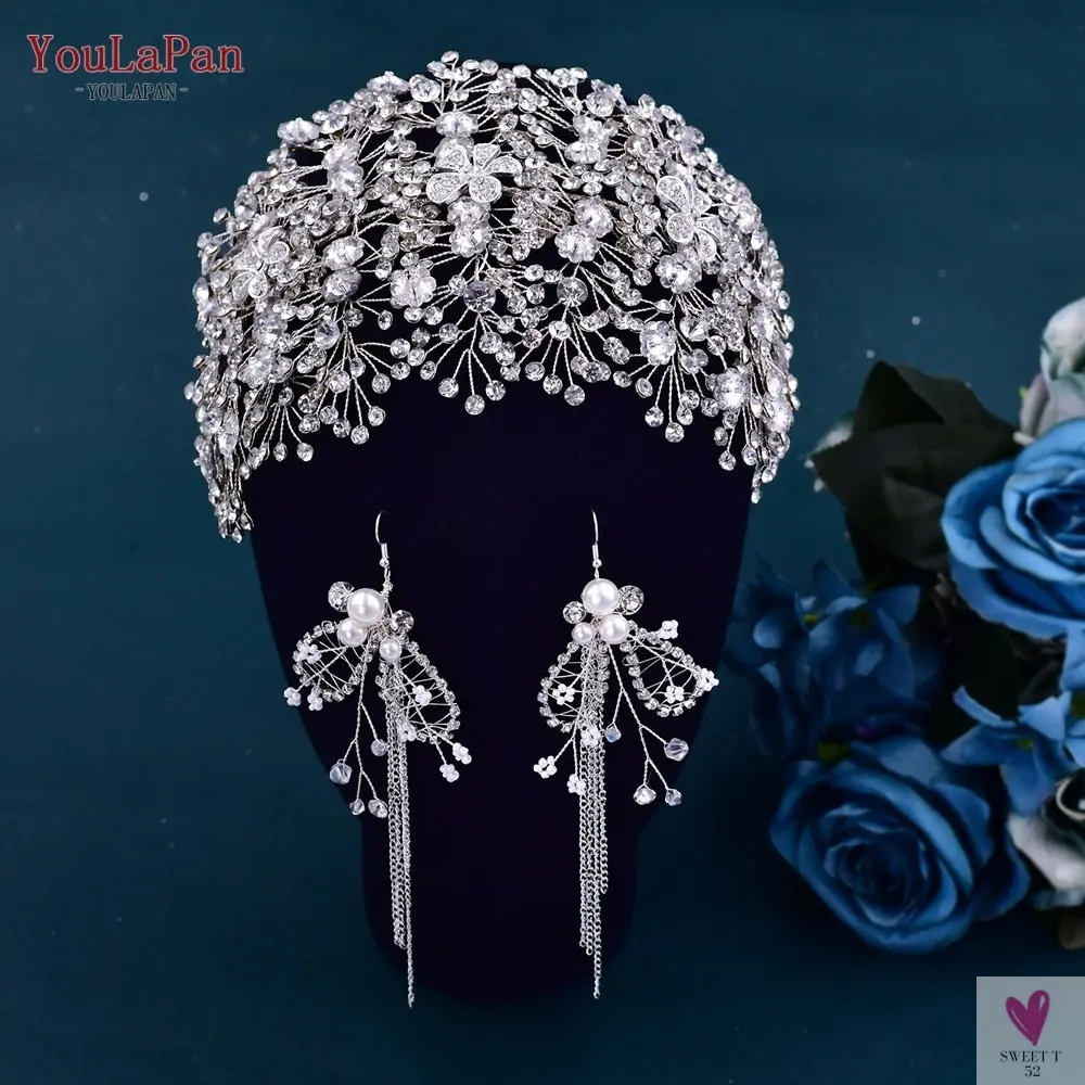 Bridal/Pageant Tiara - Crystal Crown Hair Accessories, Luxury Headdress Alloy for Women & Girls