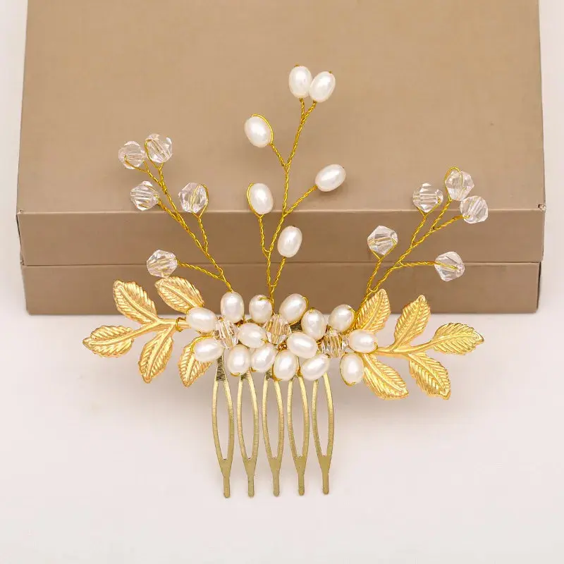 Silver/Gold/Pearl/Rhinestone Hair Accessories, Crystal Bridal Headdress/Hair Combs for Women & Girls