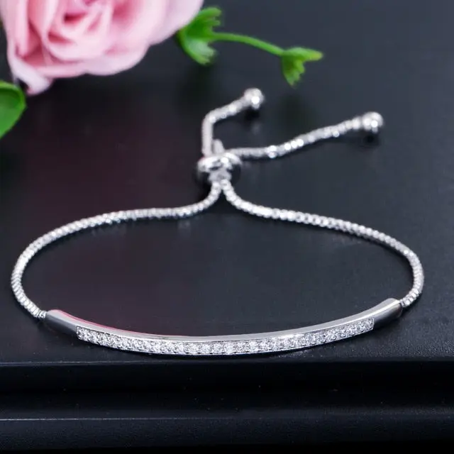 Adjustable Bracelet/Bangle for Women and Girls. Captivating Brilliant Rose Gold Jewelry.