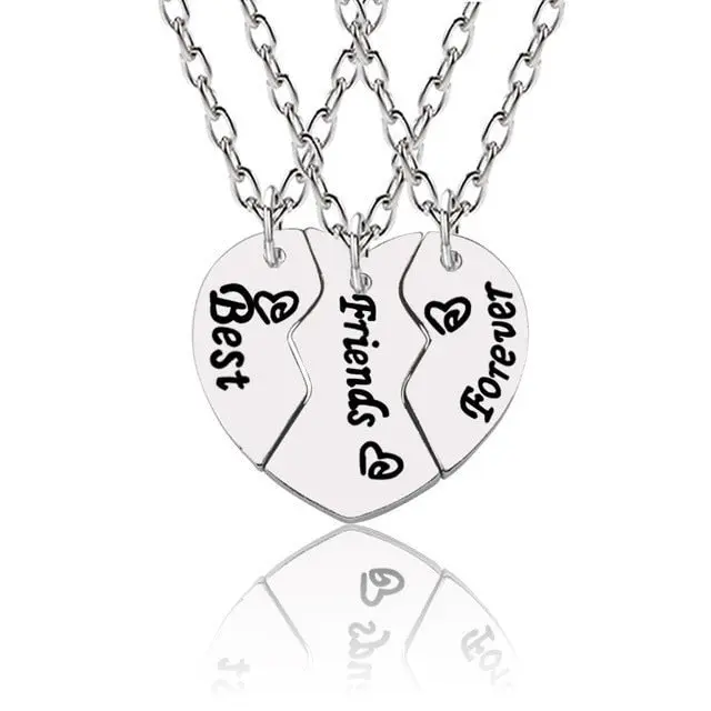 Best Friend Pendant Necklace - Big Sis, Middle Sis and Little Sis - Girls