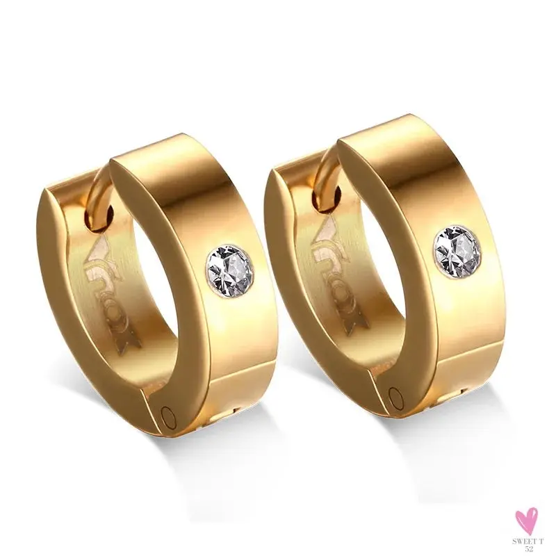 Cute Hoop Earrings for Women/Men, Stainless Steel Ear Cuff - Huggie Jewelry