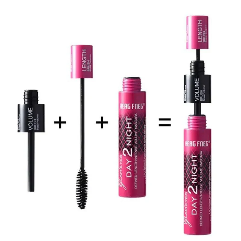 Black Curled Lashes Mascara - Lengthens Eyelashes, Extra Volume, Long Lasting Waterproof Natural, Quick Drying Female Makeup