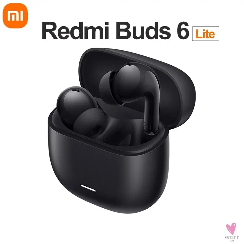 Wireless Bluetooth Earphones - 100% Original Xiaomi Redmi Buds 6 Lite Youth Version Two Earphones, 40Db Noise Cancellation