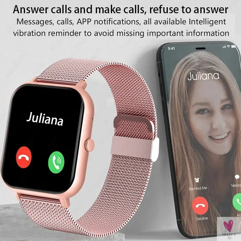 New Smart Watch for Men/Women - Heart Rate, Blood Pressure, Fitness Tracker, Bluetooth Call, Smart Watch