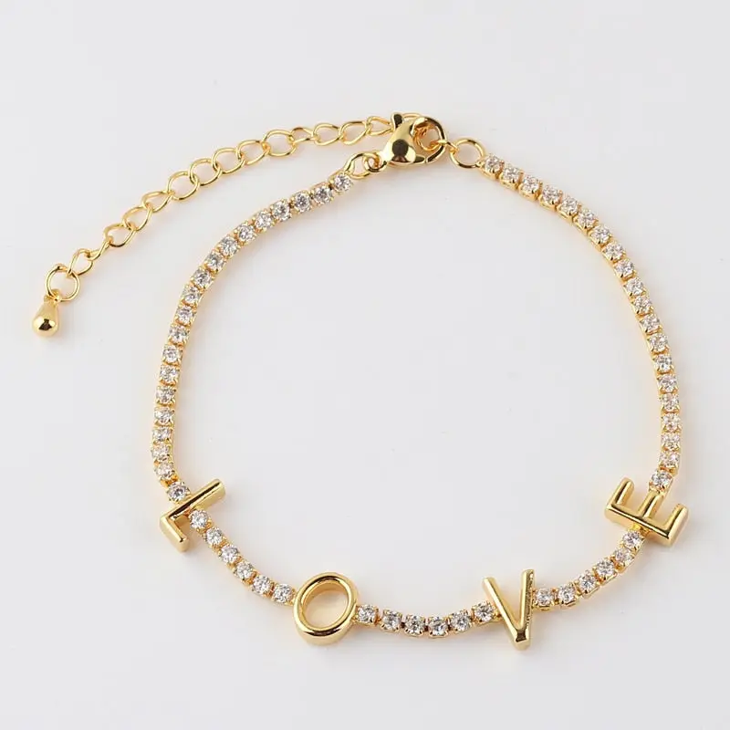 Gold Filled Baguette Cubic Zirconia Bracelet for Women and Girls - Rainbow Luxury jewelry - Tennis Style