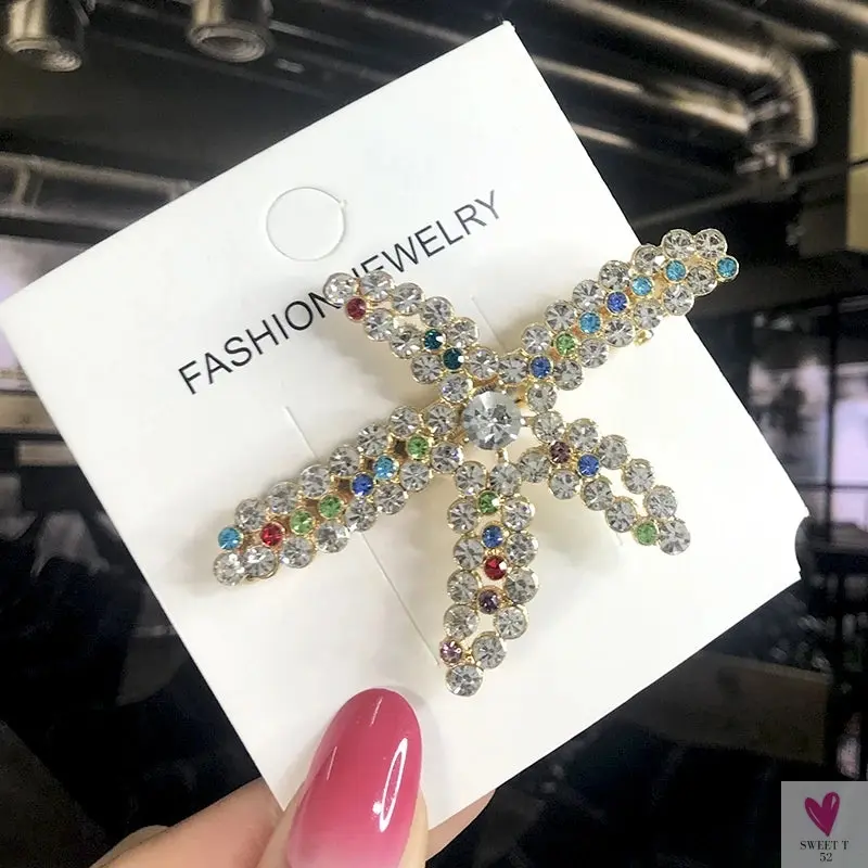 3/4pcs Set Pearl Hair Clips For Women & Girls - Geometric Crystal Hair Barrettes/Clips