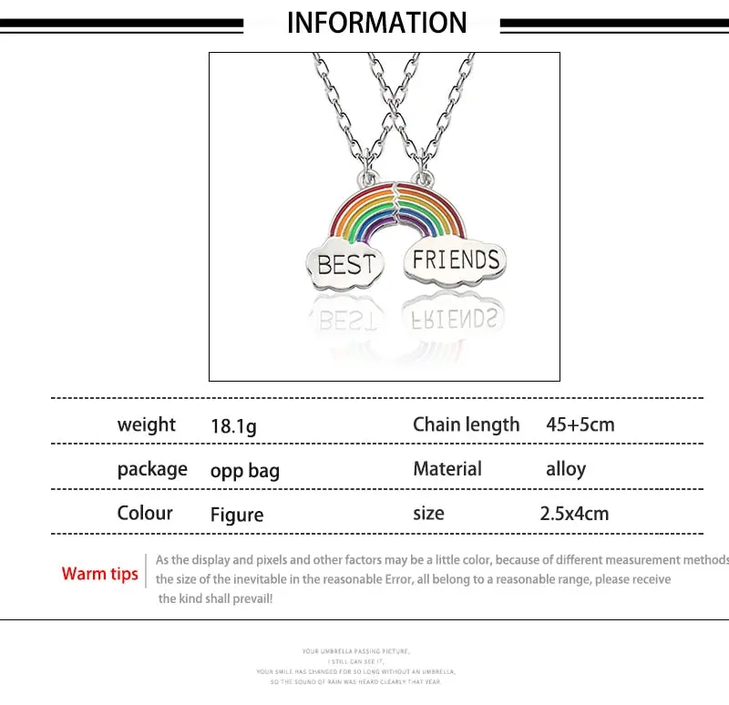 Best Friend Pendant Necklace - Big Sis, Middle Sis and Little Sis - Girls