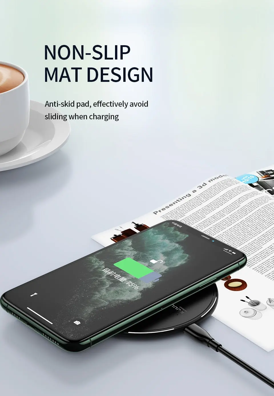 Quick Wireless Charger, USB Type, Mobile Phone -10 W Wireless Charger