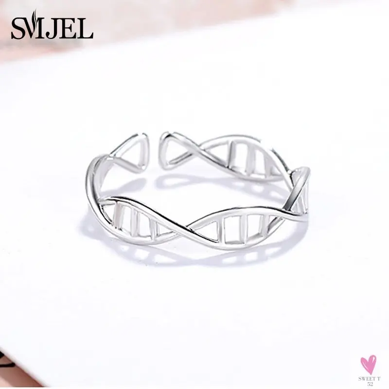 Geometric Circle - Open Adjustable Rings For Women & Girls - Micro Pave, Feather, Leaves, Wave, Cat, Femme Finger Rings