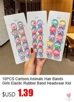 Girl's Colorful Ponytail Wig Headbands - Rubber Bands Headwear - Kids Hair Accessories/Hair Ornament