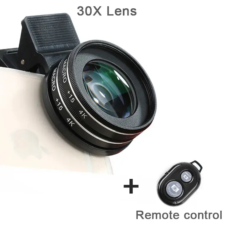 37MM 15X Macro Lens 4K HD Professional Photography Phone Camera Lens - 30X Macro Lens for Smartphone