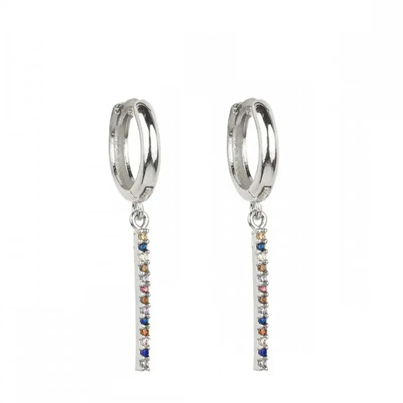 Gold Color Cute Water Drop Earrings For Women & Girls - Zircon Piercing Huggies/Hoop Dangle Earrings